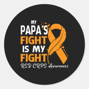 Pegatina Redonda La lucha de mi papá es por la conciencia de mi luc