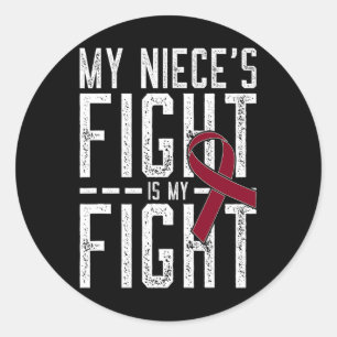 Pegatina Redonda La lucha de mi sobrina contra la anemia falciforme