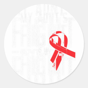 Pegatina Redonda La lucha de mi tía es mi lucha contra el cáncer de