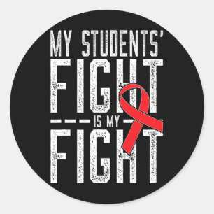 Pegatina Redonda La lucha de mis estudiantes es mi lucha Conciencia