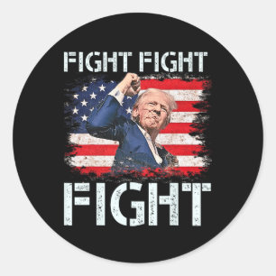 Pegatina Redonda La lucha de Trump contra las señales de Trump para