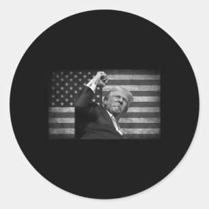 Pegatina Redonda La lucha de Trump por la libertad