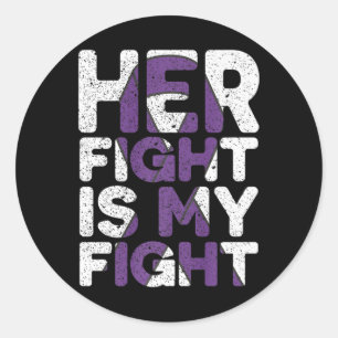 Pegatina Redonda La lucha es la conciencia de mi Alzheimerheimer