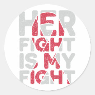 Pegatina Redonda La lucha es mi apoyo al neuralismo cerebral