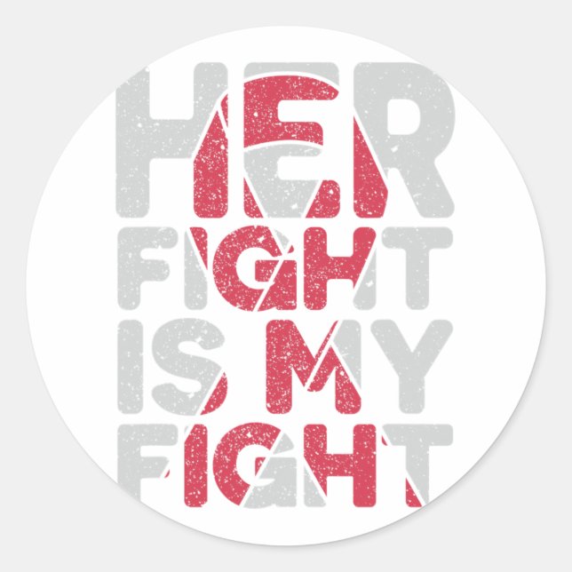 Pegatina Redonda La lucha es mi apoyo al neuralismo cerebral (Anverso)