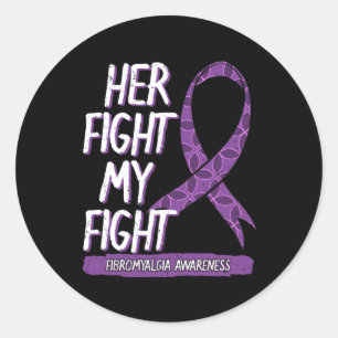 Pegatina Redonda La lucha es mi Fibromialgia saludable regalo dieté