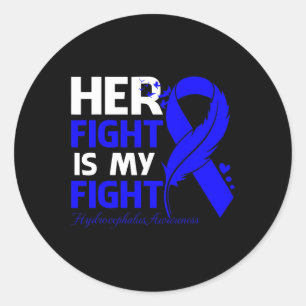 Pegatina Redonda La Lucha Es Mi Fiebre De Conciencia Sobre El Hidro