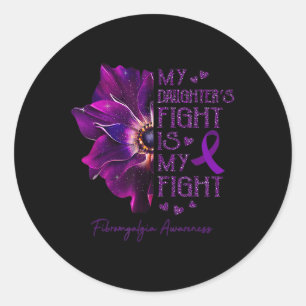 Pegatina Redonda La Lucha Es Mi Lucha Concienciación Sobre La Fibro