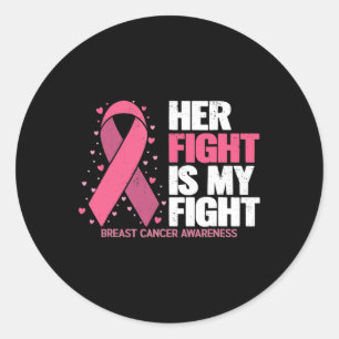 Pegatina Redonda La Lucha Es Mi Lucha Concienciar Sobre El Cáncer D