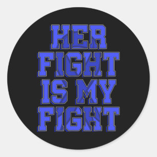 Pegatina Redonda La lucha es mi lucha contra el trastorno del movim