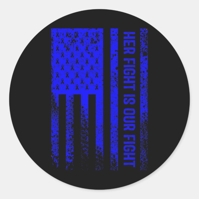 Pegatina Redonda La Lucha Es Nuestra Conciencia Sobre El Hidrocefal (Anverso)