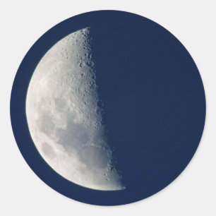 Pegatina Redonda La Luna desde Howick, Kwazulu-Natal
