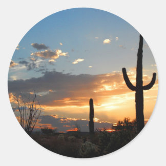 Pegatina Redonda La luz se desvanece en un incendio