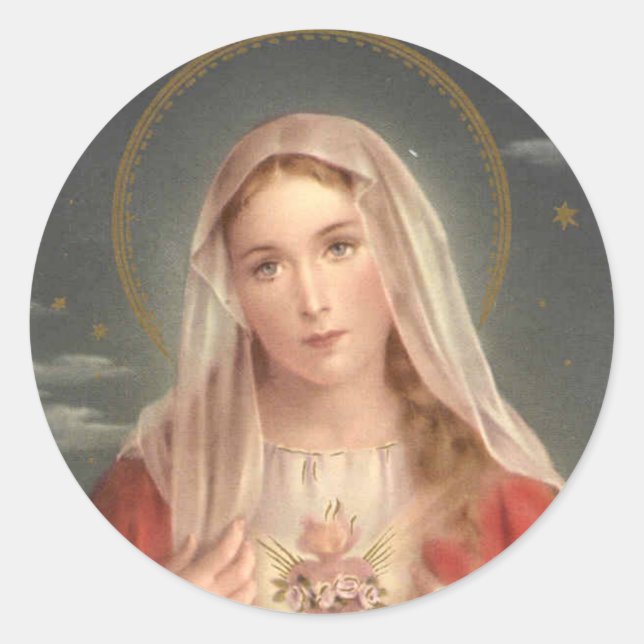 Pegatina Redonda La Madonna (Anverso)
