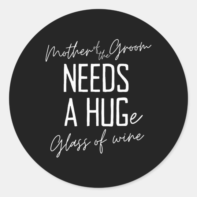 Pegatina Redonda La Madre Graciosa Del Crecimiento Necesita Una Gra (Anverso)