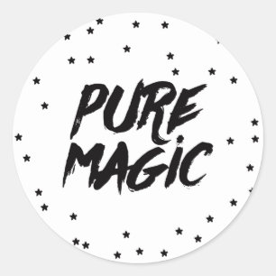 Pegatina Redonda La magia de las vacaciones de los Navidades