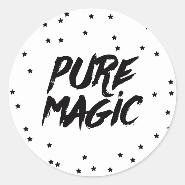 Pegatina Redonda La magia de las vacaciones de los Navidades (Anverso)