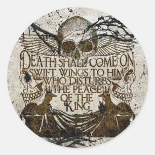 Pegatina Redonda La maldición del Pharaoh