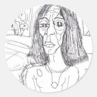 Pegatina Redonda la mamá de plástico