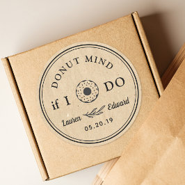 Pegatina Redonda La Mano Rústica Me Sorprende Si Hago Boda Kraft