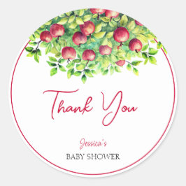 Pegatina Redonda La manzana de nuestro ojo en el Día de Acción de G