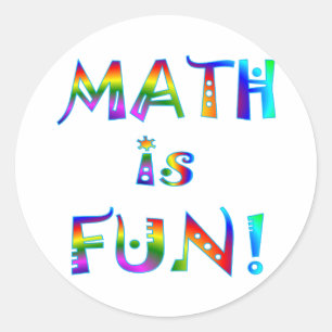 Pegatina Redonda La matemáticas es diversión