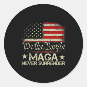 Pegatina Redonda La megaestrella de Trump 2024 nunca renunció a la 