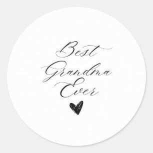 Pegatina Redonda La mejor abuela jamás
