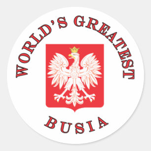 Pegatina Redonda La mejor Busia del mundo