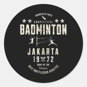 Pegatina Redonda La mejor cosecha competitiva de Badminton en Indon
