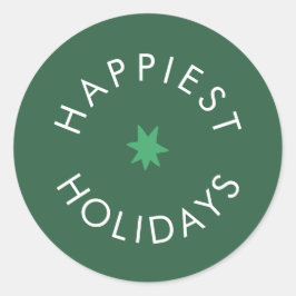 Pegatina Redonda La mejor insignia de las estrellas de vacaciones