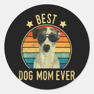 Pegatina Redonda La mejor madre de perro de Italia