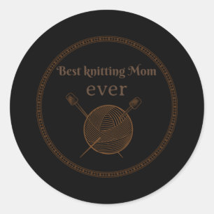 Pegatina Redonda La mejor madre de punto de la historia 30