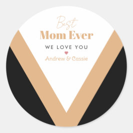 Pegatina Redonda La mejor madre de todos los tiempos