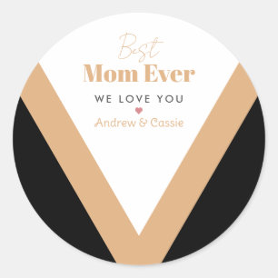 Pegatina Redonda La mejor madre de todos los tiempos