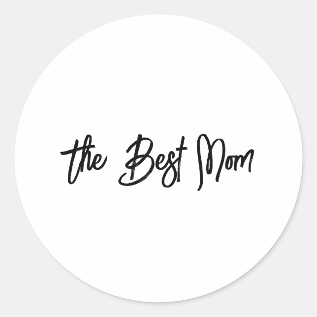 Pegatina Redonda La mejor mamá (Anverso)