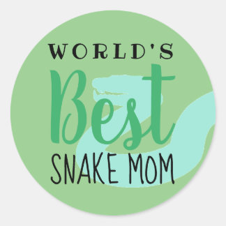 Pegatina Redonda La mejor mamá serpiente del mundo - Personalizable