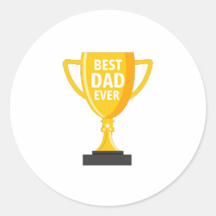 PEGATINA REDONDA LA MEJOR PAPÁ DE LA HISTORIA