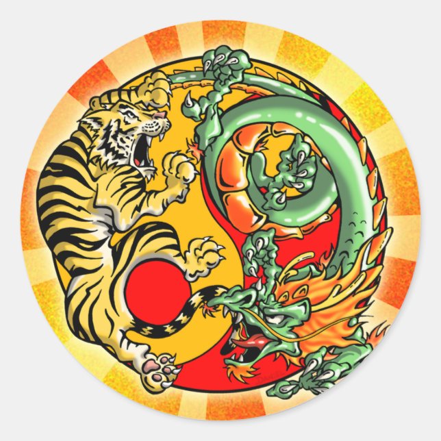 Pegatina Redonda La mente y el cuerpo son uno (Anverso)