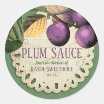 La mermelada de ciruelas antiguas preserva la etiq