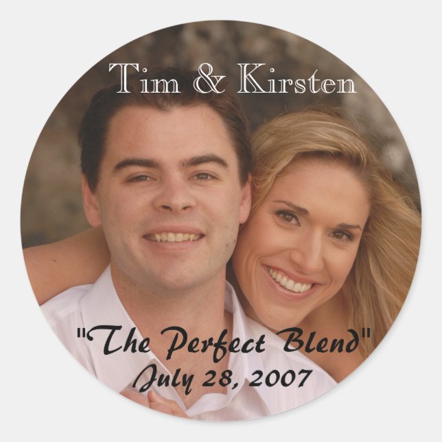 Pegatina Redonda "La mezcla perfecta" (Anverso)