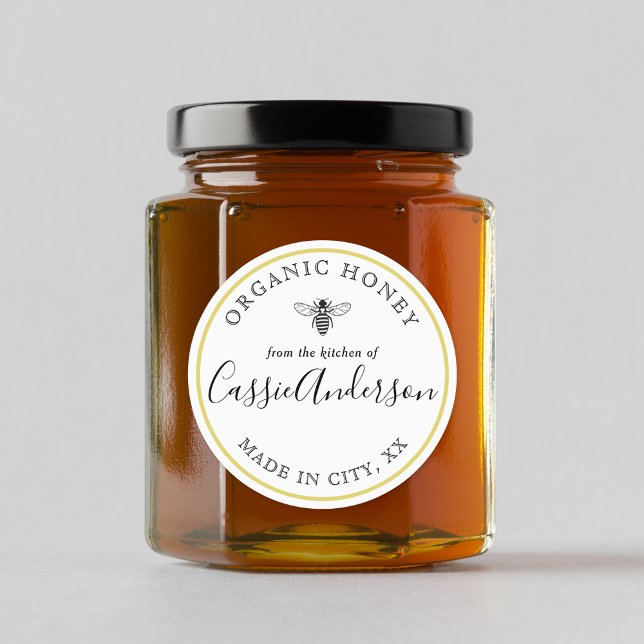 Pegatina Redonda La miel casera rusa moderna personalizada (Subido por el creador)