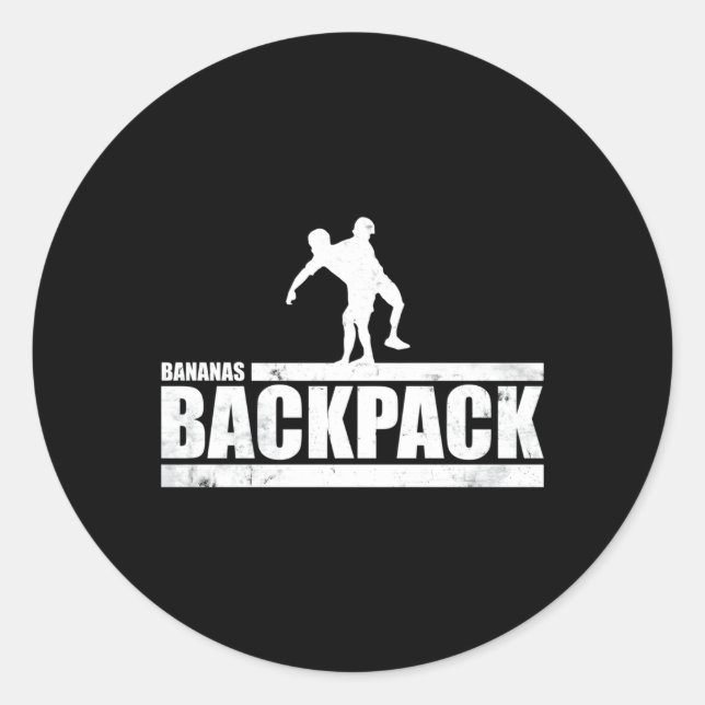 Pegatina Redonda La Mochila De Ct Challenge Bananas (Anverso)