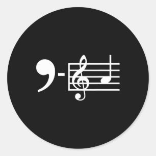 Pegatina Redonda La Music Notes Kamala Harris Supporter Music Teach