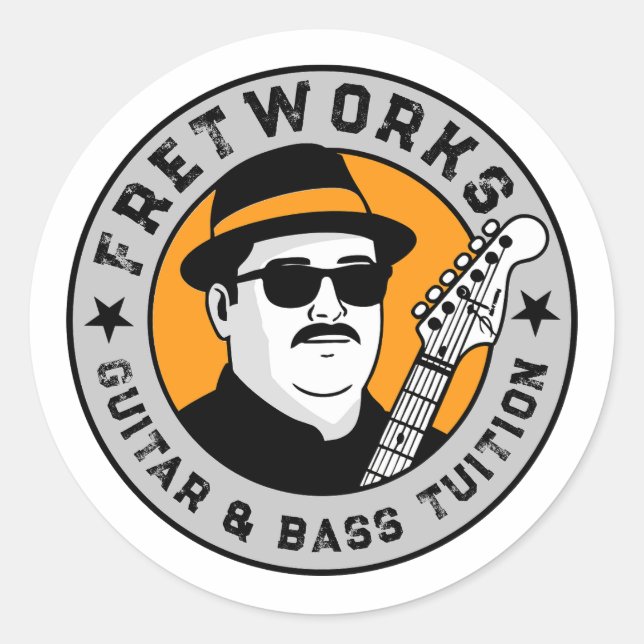 Pegatina Redonda La música de Harry (Anverso)