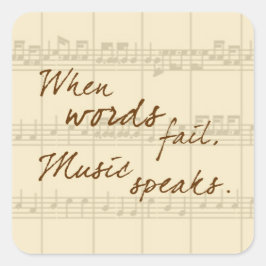 Pegatina Redonda La música habla