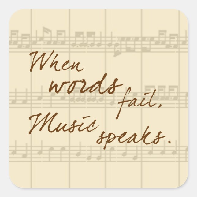 Pegatina Redonda La música habla (Anverso)