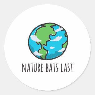 Pegatina Redonda La naturaleza del Día de la Tierra es el último me