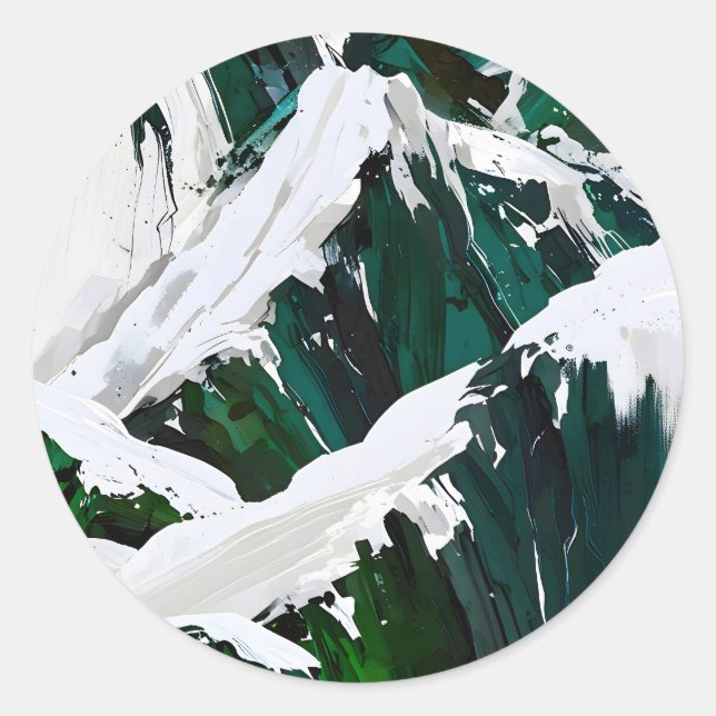 Pegatina Redonda La naturaleza en movimiento (Anverso)