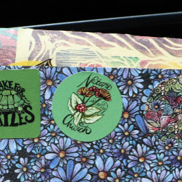 Pegatina Redonda La naturaleza es mi iglesia Pagan Green Witch Drui